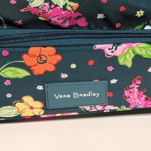 Vera Bradley Teal Floral Rolling Travel Bag - Picture 2 of 16